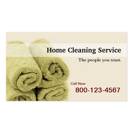 Home Cleaning Service business card (front side)