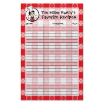 Home Cookin' Custom Recipe Saver Custom Stationery