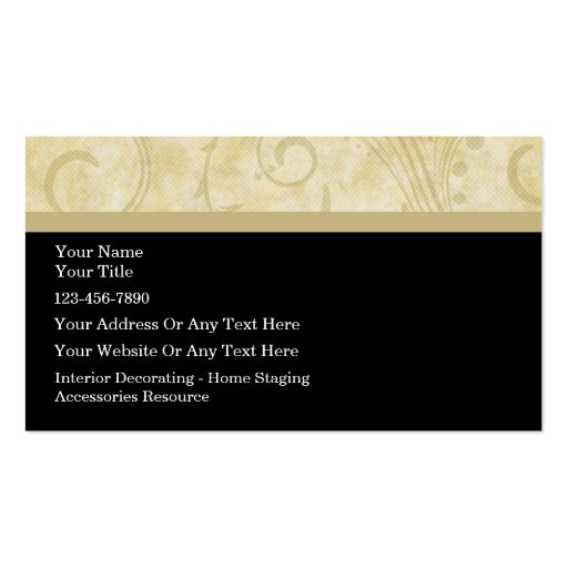 Home Decorator Business Cards (back side)