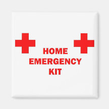 Home Emergency Kit Refrigerator Magnets