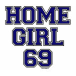 HOME GIRL 69 black navy T-shirt