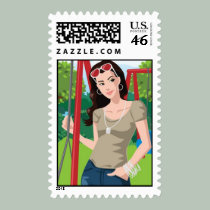 Home Girl Stamp stamps