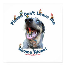Home Gnome Alone Dog Print