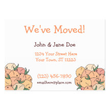 Home Grown, Peach, We've Moved! Business Card