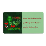 Home Grown Personalized Shipping Labels
