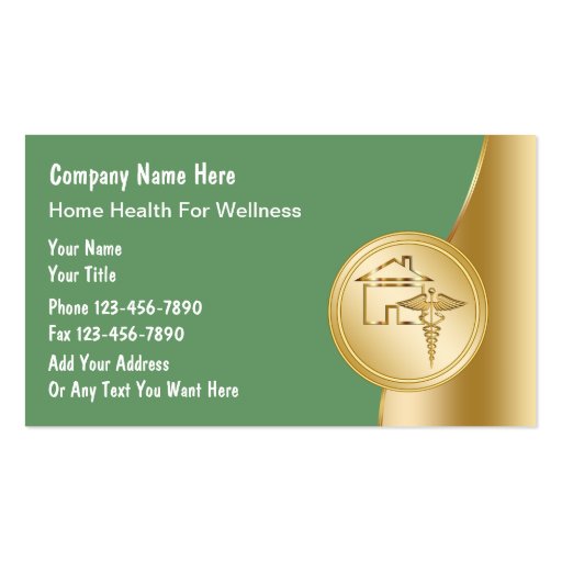 Home Health Business Cards (front side)