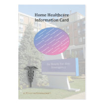Home Healthcare Info Pocket Picture Card business cards