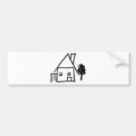 home house icon bumper stickers
