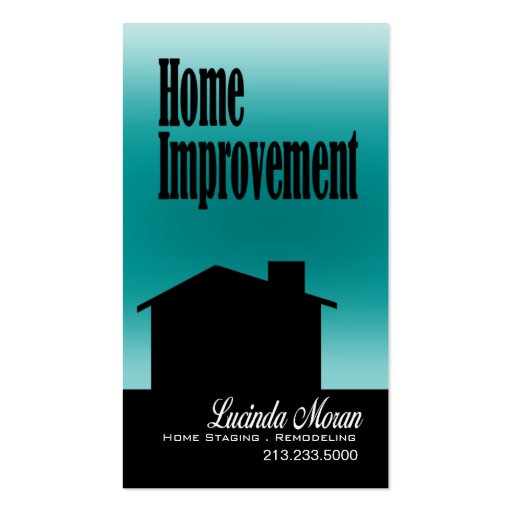 Home Improvement Remodeling Home Staging Interiors Business Card Templates (front side)