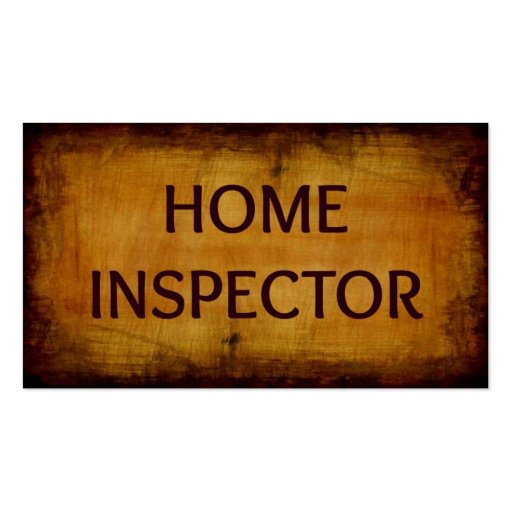 Home Inspector Business Card (front side)