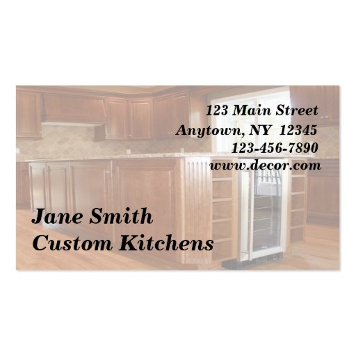Home Interior Business Card (front side)