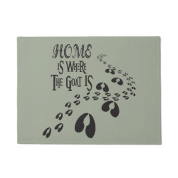 Home is Where the Goat IS CHOOSE COLOR Doormat