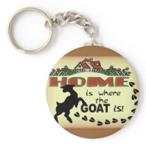 HOME IS WHERE THE GOAT IS KEY CHAINS