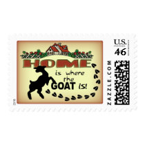 HOME IS WHERE THE GOAT IS POSTAGE STAMPS