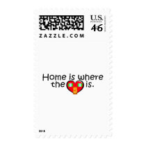 Home Is Where The Heart Is postage by TeeZazzle Home Is Where The Heart Is postage