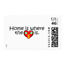 Home Is Where The Heart Is postage by TeeZazzle Home Is Where The Heart Is postage
