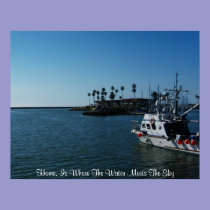 Home, is where the water meets the sky posters