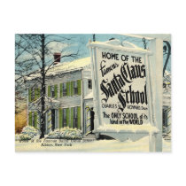 Home of the Famous Santa Claus School postcards