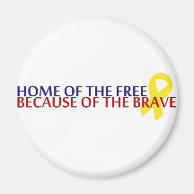 Home of the Free Fridge Magnet