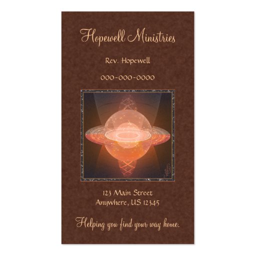 Home Planet Abstract Art Business Cards