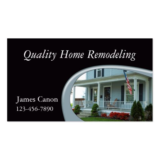 Home Remodeling Business Cards (front side)