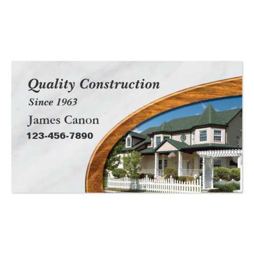 Home Remoldling or Construction Business Card (front side)