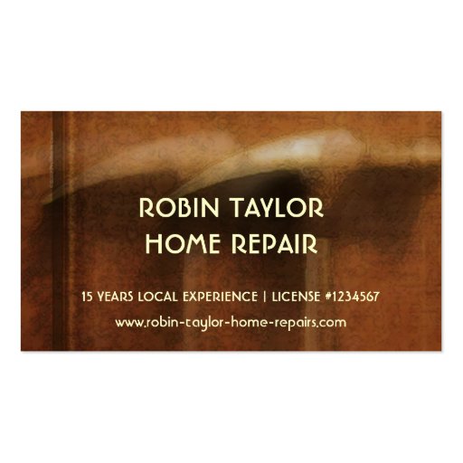 Home Repair Hammers Business Card (back side)