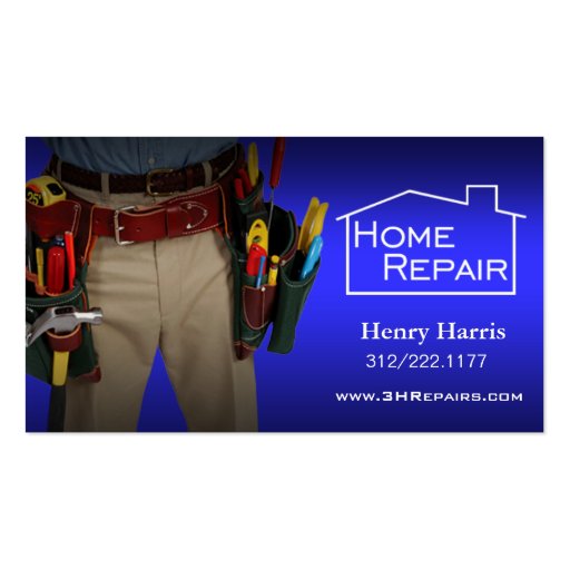 Home Repair Handyman Business Card Templates (front side)
