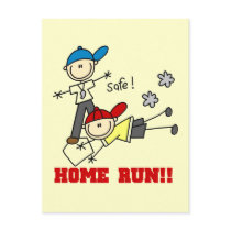 Home Run Boys Baseball Tshirts and Gifts postcards