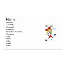 Home Run Girls Softball T-shirts and Gifts Business Card Template