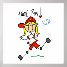 Home Run Girls Softball T-shirts and Gifts Posters