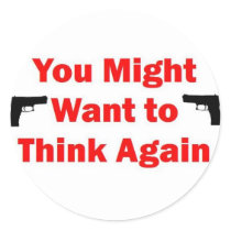 Home Security Gun Round Stickers