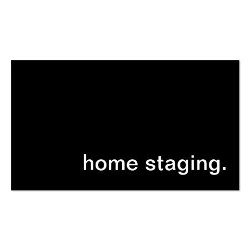 Home Staging Business Card (front side)