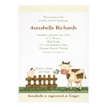 Home Sweet Farm Cow Invitation 5 x 7