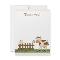 Home Sweet Farm Cow Thank you Card 4.25 x 5.5 invitations