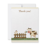Home Sweet Farm Cow Thank you Card 4.25 x 5.5 Personalized Invite