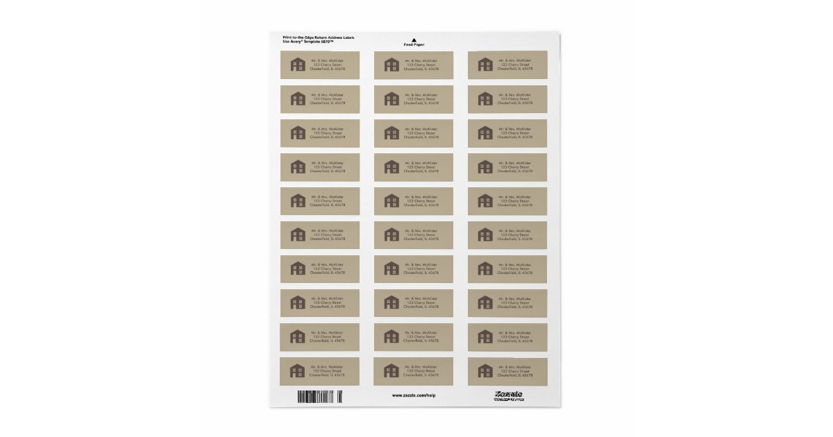 Home Sweet home address label Zazzle