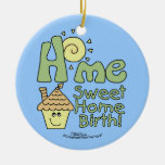 Home Sweet Home Birth! -House and Sunshine Christmas Tree Ornament