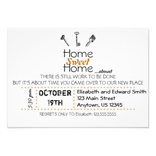 Home Sweet Home Custom Announcement (front side)