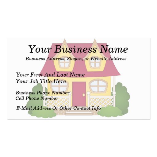 Home Sweet Home - Daytime Business Card (front side)