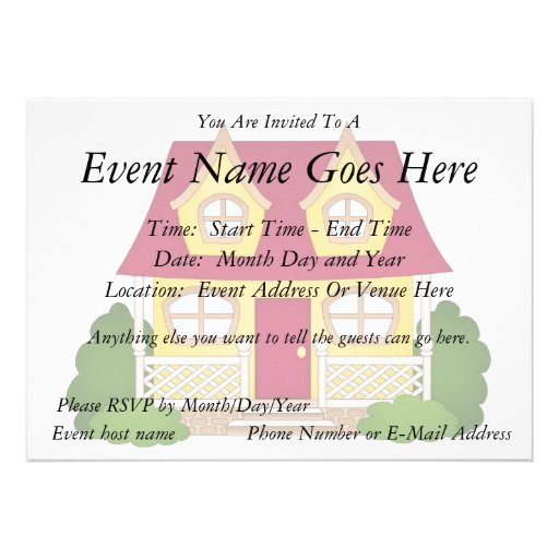 Home Sweet Home - Daytime Invitation