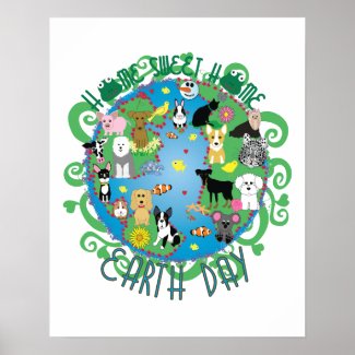 Home Sweet Home Earth Day Animals Print print