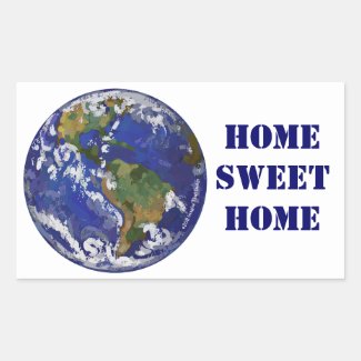 Home Sweet Home Earth Stickers