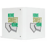 home sweet home home plate baseball design 3 ring binders
