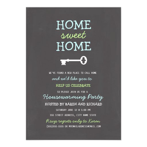 Home Sweet Home Housewarming Invite (front side)