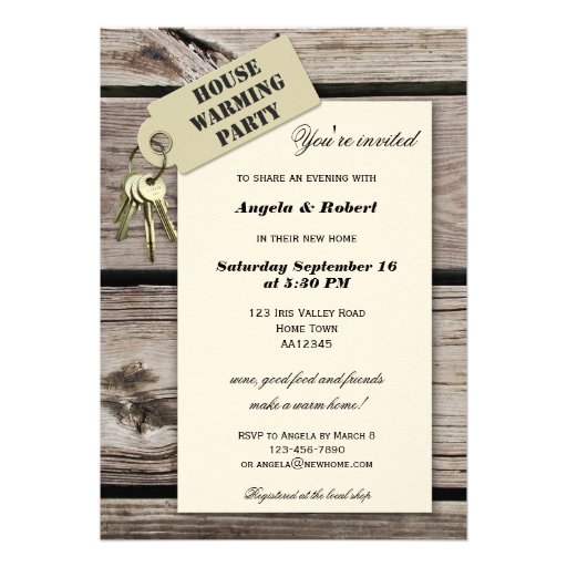 Home Sweet Home Housewarming Party Invitations (front side)