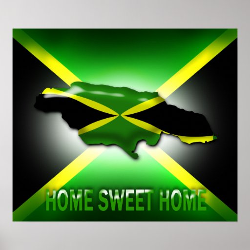 Home Sweet Home Jamaica Large Poster Print Zazzle