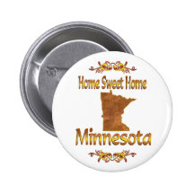 Home Sweet Home Minnesota Pinback Buttons