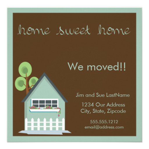 home sweet home personalized invite