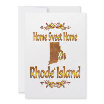 Home Sweet Home Rhode Island Personalized Invitation